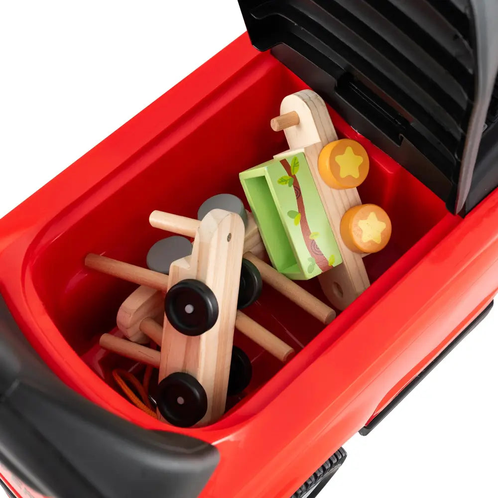 3 in 1 Push Car with Removable Handle and Guardrail for Kids 18-36 Months Old-Red - Red - Push & Pedal Ride On Toys