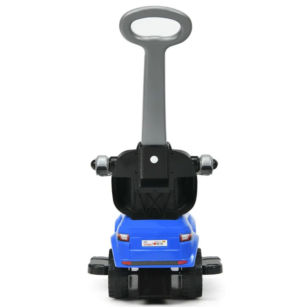 3 In 1 Ride on Push Car Toddler Stroller Sliding Car with Music-Blue - Blue - Push & Pedal Ride On Toys