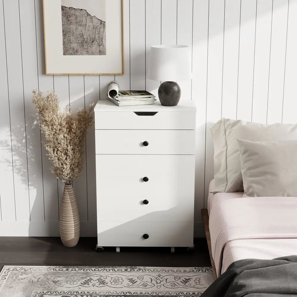 3-in-1 Small Vanity Desk Set with Flip-top Mirror and Lights with Drawers and Stool-White Costway