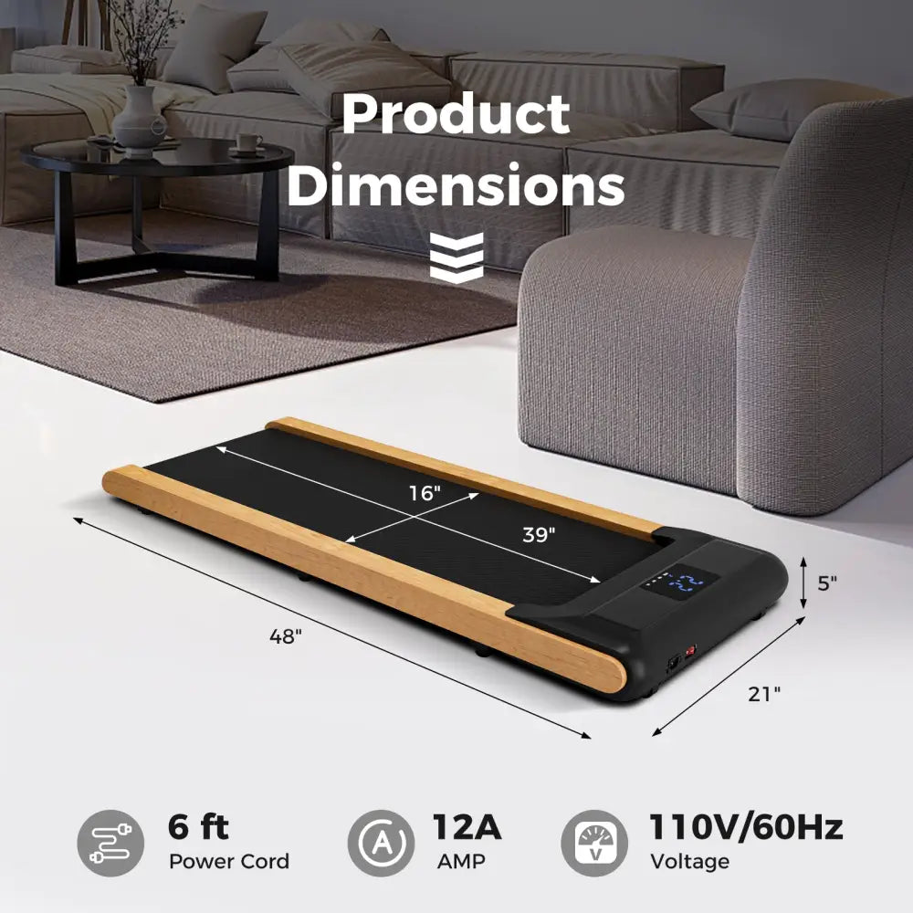 3-in-1 Walking Pad with Remote and Smart APP Control for Home Office - Black - Treadmills