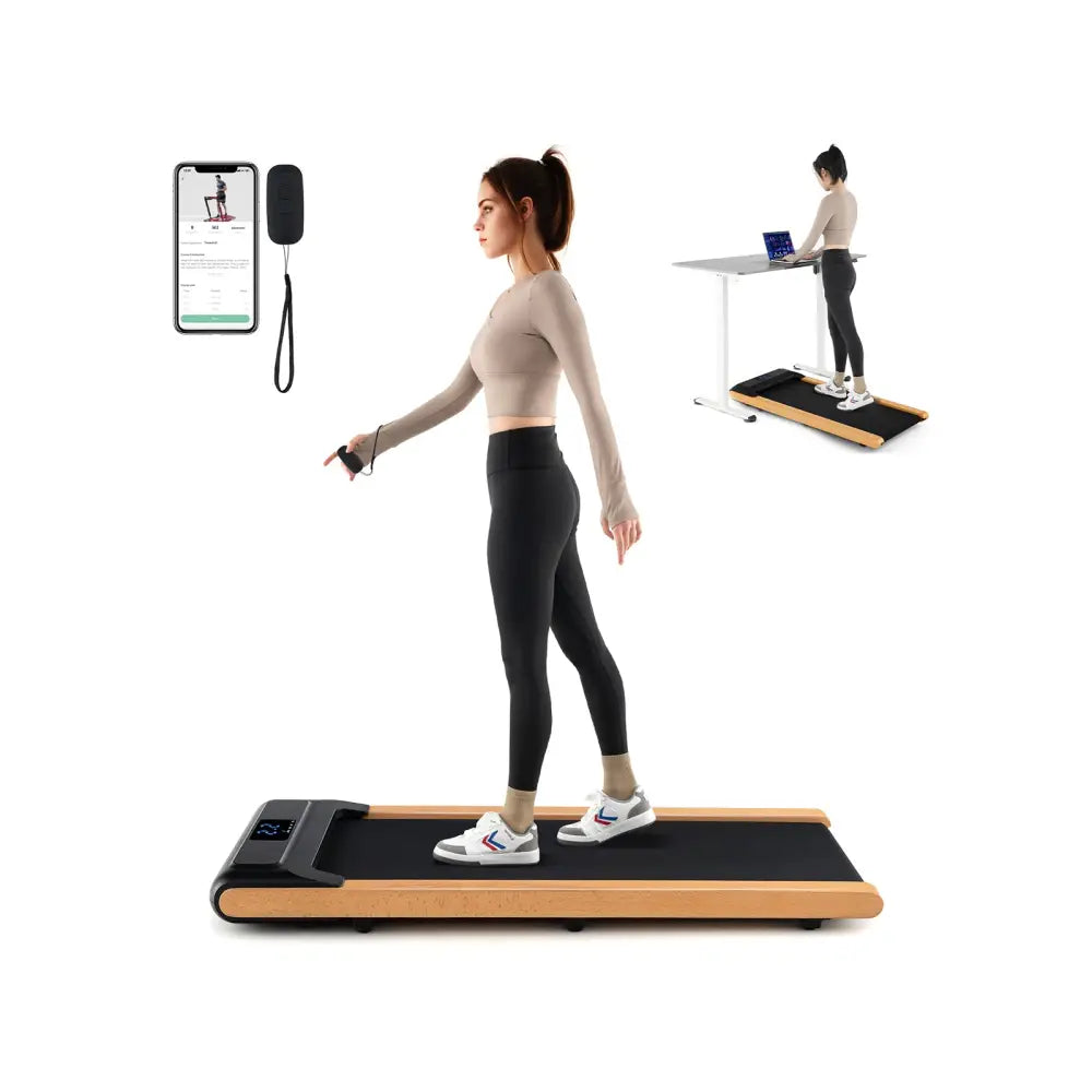 3-in-1 Walking Pad with Remote and Smart APP Control for Home Office - Black - Treadmills