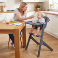 3-in-1 Washable Baby High Chair with Tray Footrest-Gray - Gray - High Chairs