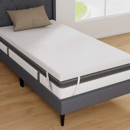 3 Inch Gel-Infused Memory Foam Mattress Topper with Removable Cover-Twin Size Costway