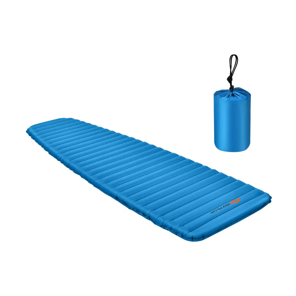 3 Inch Thick Inflatable Waterproof Camping Sleeping Pad-Blue - Blue - Air Mattresses & Sleeping Bags