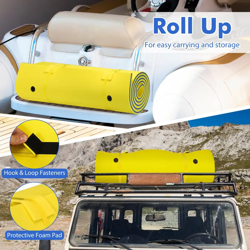 3 Layer Floating Water Pad Foam Mat-Yellow - Yellow - Swimming