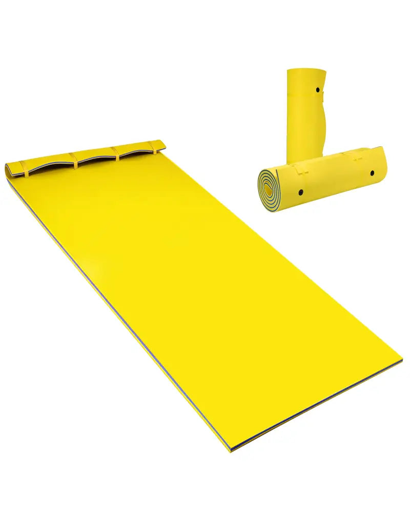 3 Layer Floating Water Pad Foam Mat-Yellow - Yellow - Swimming