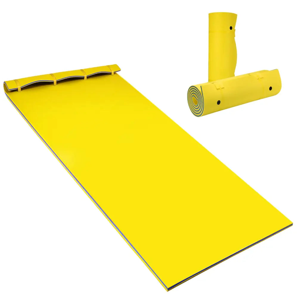 3 Layer Floating Water Pad Foam Mat-Yellow - Yellow - Swimming