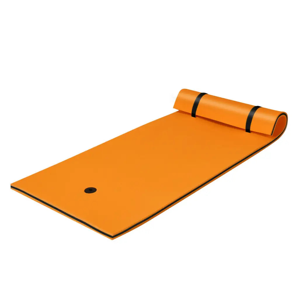 3-Layer Relaxing Tear-proof Water Mat-Orange - Orange - Swimming