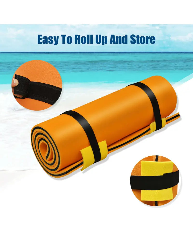 3-Layer Relaxing Tear-proof Water Mat-Orange - Orange - Swimming