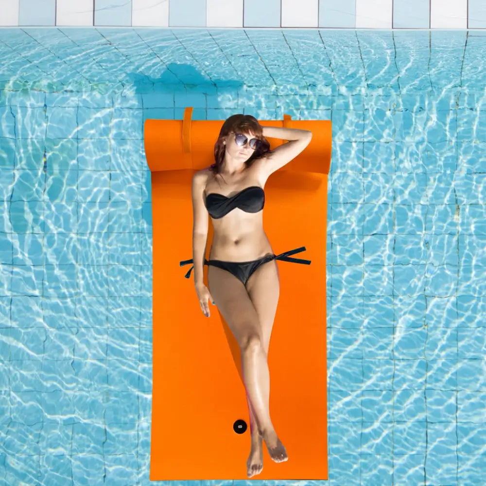 3-Layer Relaxing Tear-proof Water Mat-Orange - Orange - Swimming