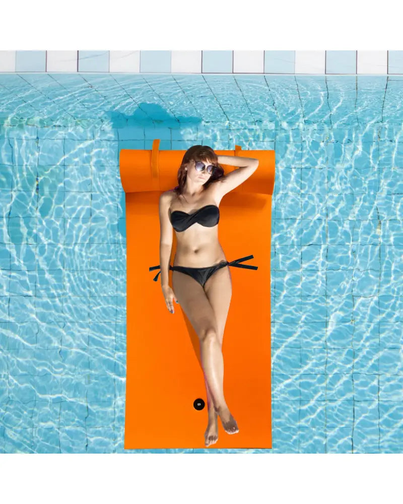 3-Layer Relaxing Tear-proof Water Mat-Orange - Orange - Swimming