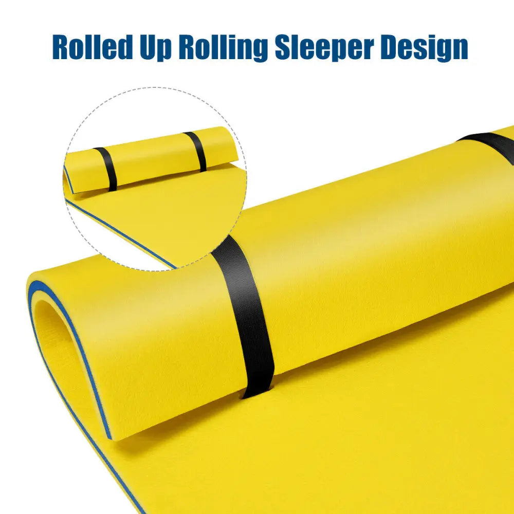 3-Layer Relaxing Tear-proof Water Mat-Yellow - Yellow - Swimming