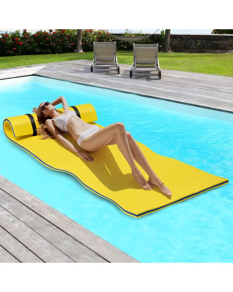 3-Layer Relaxing Tear-proof Water Mat-Yellow - Yellow - Swimming