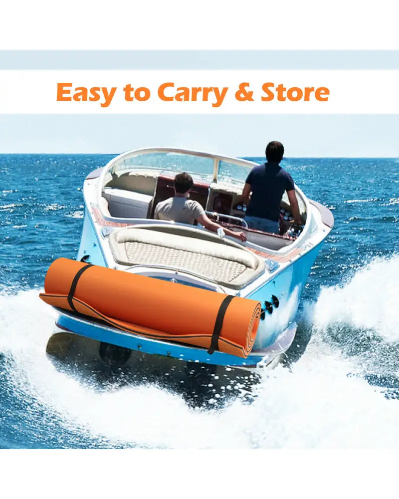 3 Layer Water Floating Pad for Recreation/Relaxing - Orange - Swimming