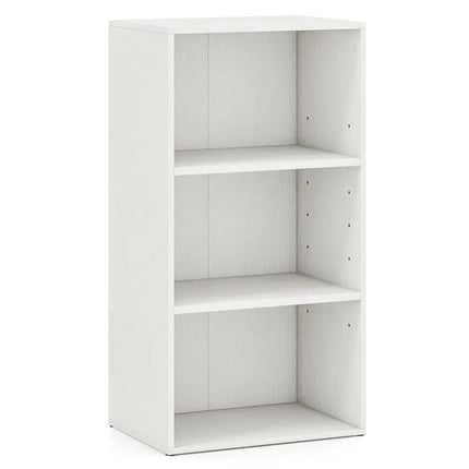 3 Open Shelf Bookcase Modern Storage Display Cabinet-White Costway
