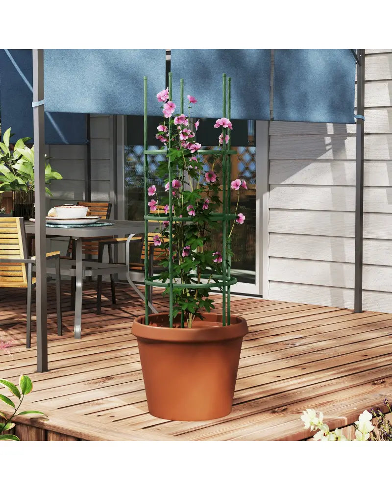 3 Pack 60 inch Adjustable Tall Plant Support Trellis for Climbing Plants - Green - Plant Supports