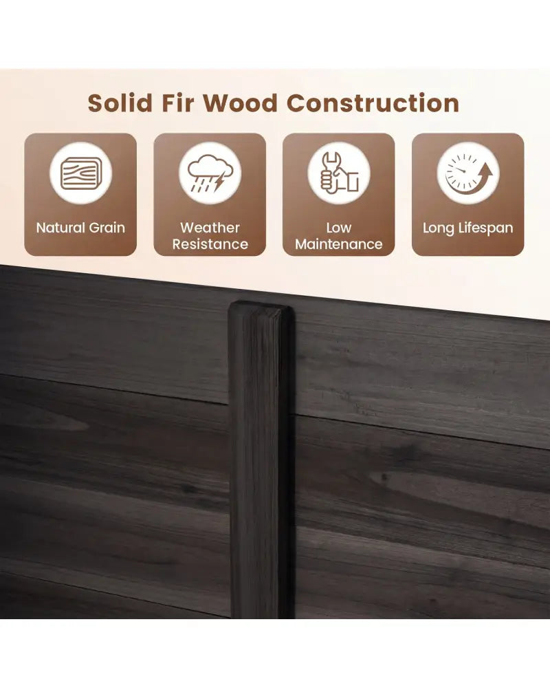 3-Panel Outdoor Privacy Air Conditioner Fence for Outside-Black - Black - Outdoor Privacy Screens