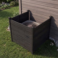 3-Panel Outdoor Privacy Air Conditioner Fence for Outside-Black - Black - Outdoor Privacy Screens