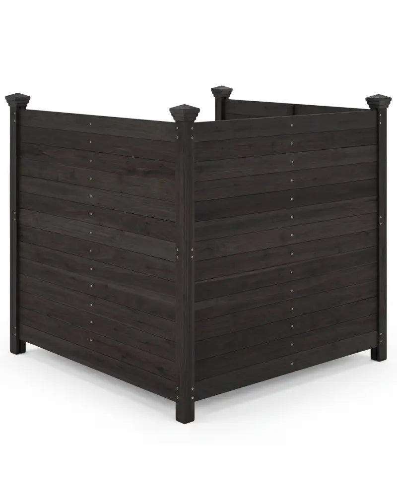 3-Panel Outdoor Privacy Air Conditioner Fence for Outside-Black - Black - Outdoor Privacy Screens