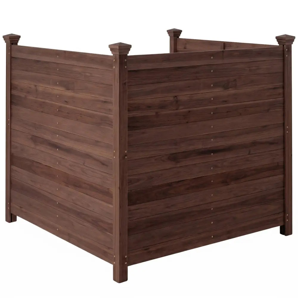3-Panel Outdoor Privacy Air Conditioner Fence for Outside-Brown - Brown - Outdoor Privacy Screens