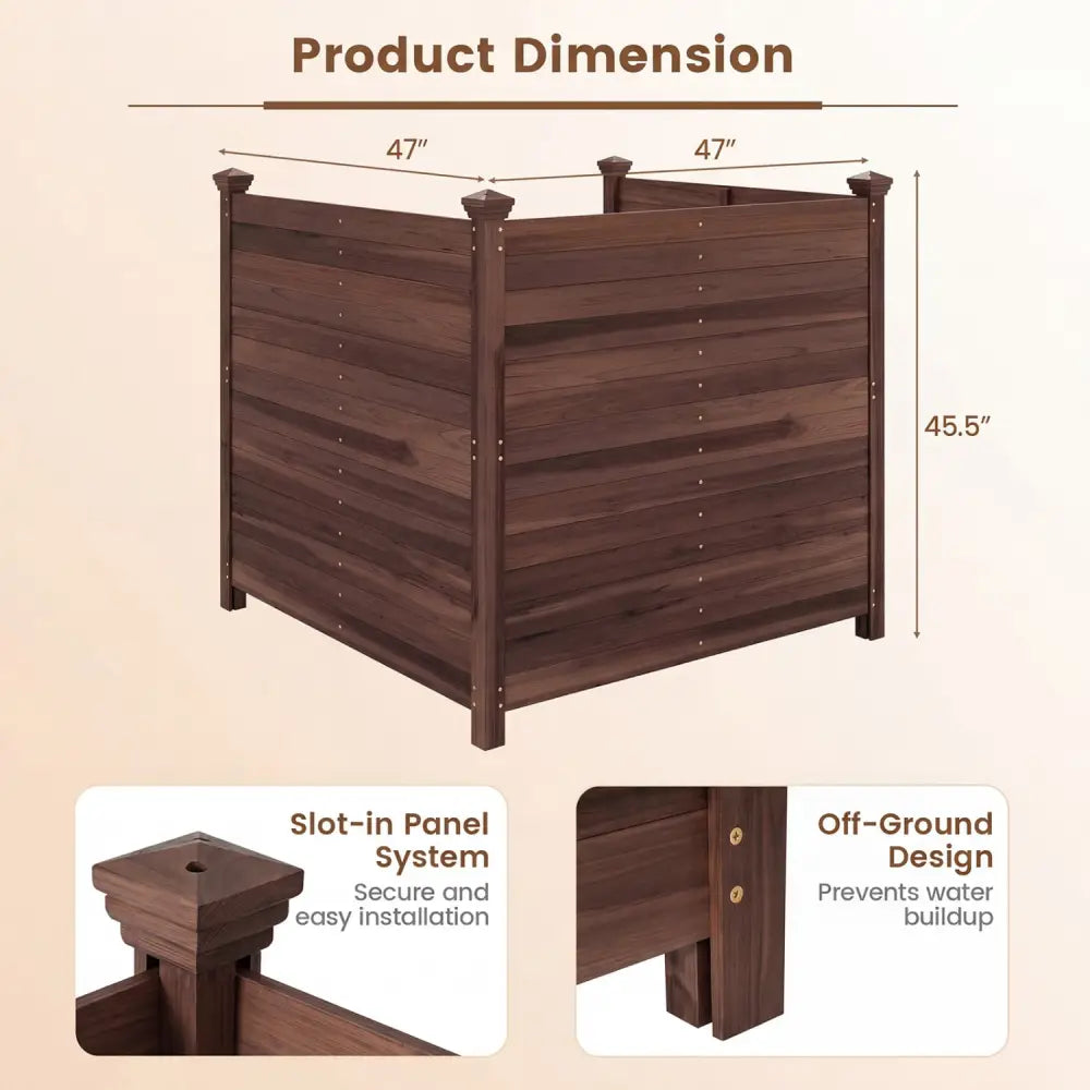3-Panel Outdoor Privacy Air Conditioner Fence for Outside-Brown - Brown - Outdoor Privacy Screens