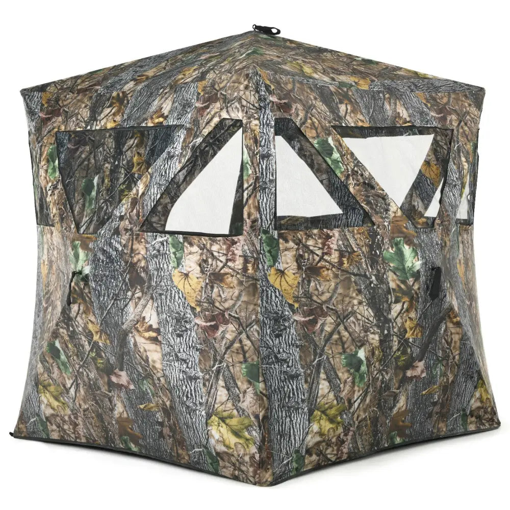 3 Person Portable Pop-Up Ground Hunting Blind with Tie-downs - Tents