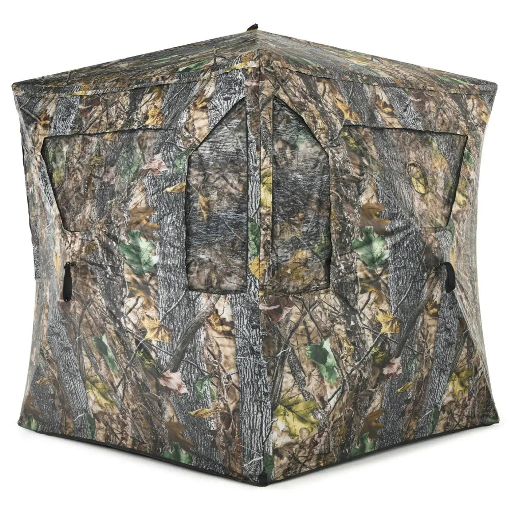 3 Person Portable Pop-Up Ground Tent with Gun Ports and Carrying Bag - Camouflage - Tents