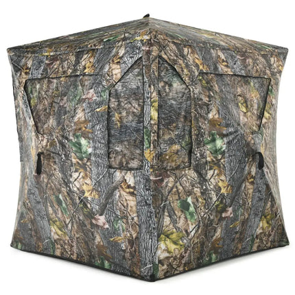 3 Person Portable Pop-Up Ground Tent with Gun Ports and Carrying Bag - Camouflage - Tents