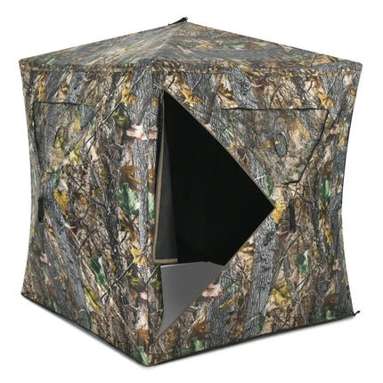 3 Person Portable Pop-Up Ground Tent with Gun Ports and Carrying Bag - Camouflage - Tents