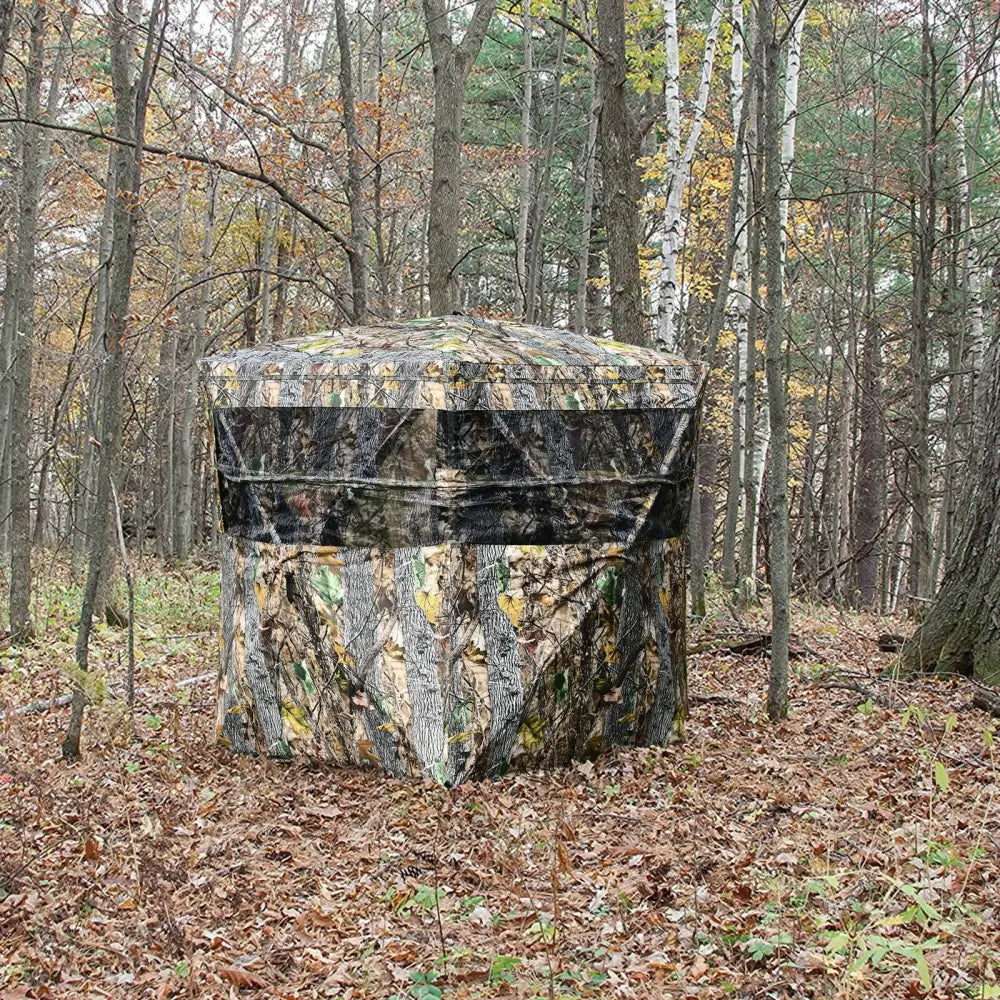 3 Person Portable Surround View Tent with Slide Mesh Window - Camouflage - Tents
