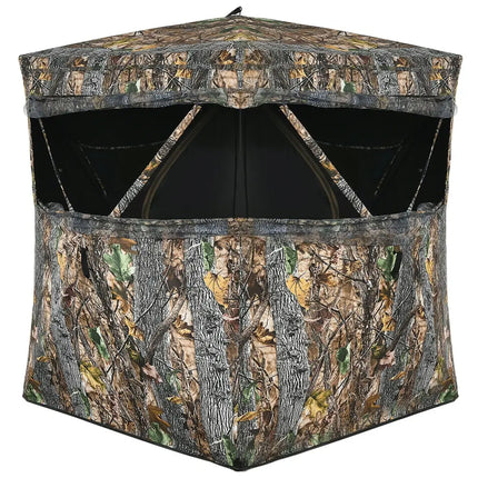 3 Person Portable Surround View Tent with Slide Mesh Window - Camouflage - Tents