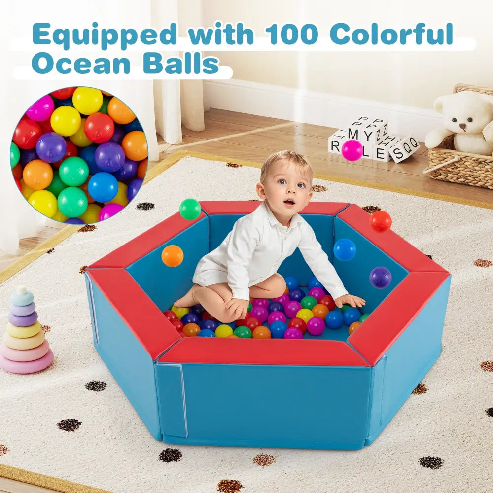 3-Piece Baby Foam Climbing Blocks Climb and Crawl Set with 100 Ocean Balls-Yellow - Yellow - Climbers & Slides
