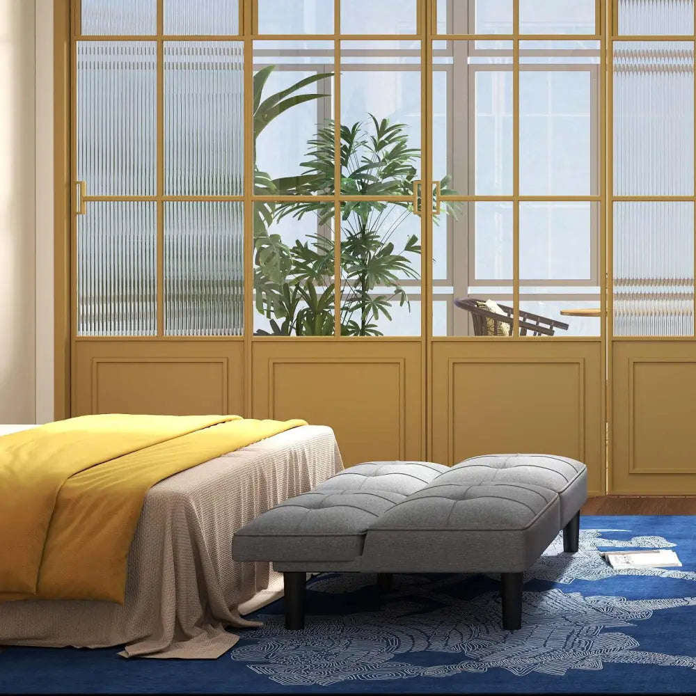 3-Piece Bedroom Bundle: Bedside Table with 3 Drawers+Modern Accent Chair+Convertible Folding Futon Sofa Bed Costway