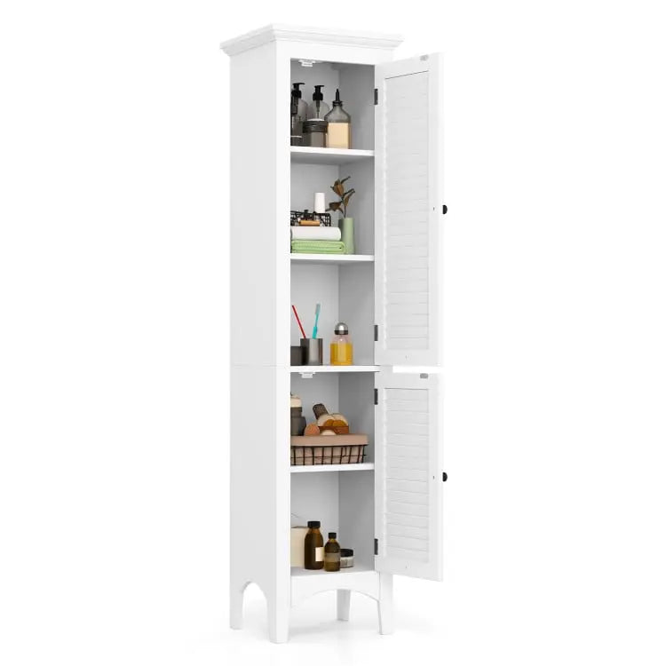 3-Piece Laundry room Bundle: Single Bathroom Vanity + Tall Bathroom Floor Cabinet + 2.6 Cu.ft Compact Portable Clothes