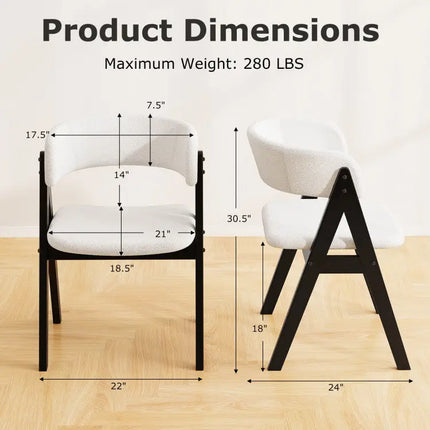 3-Piece Mid-Century Dining Set with 36 Round Pedestal Table and 2 Sherpa Upholstered Chairs Costway