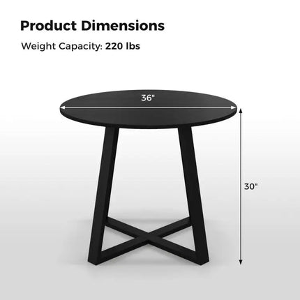 3-Piece Mid-Century Dining Set with 36 Round Pedestal Table and 2 Sherpa Upholstered Chairs Costway