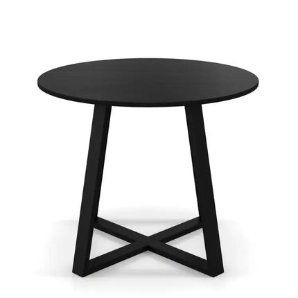 3-Piece Mid-Century Dining Set with 36 Round Pedestal Table and 2 Farmhouse Rattan Dining Chairs Costway