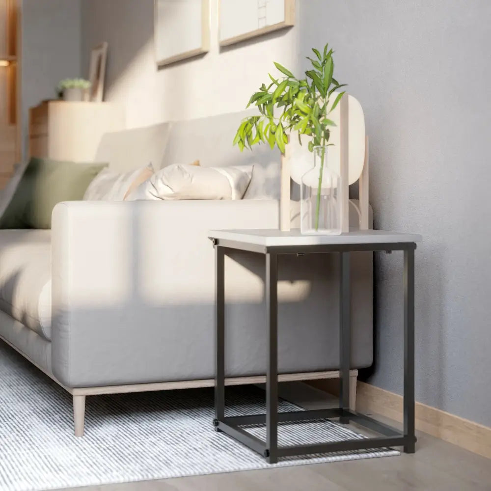 3-Piece Modern Faux Marble Coffee Table Set for Living Room-Natural - Natural - Coffee Tables