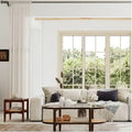 3-Piece Rattan Living Room Furniture Set with Tempered Glass Tabletop and Accent Chair - Living Room