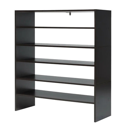 3 Pieces 31-Inch Stackable Multi-Shape Shoe Rack-Brown - Brown - Shoe Racks & Storage Benches