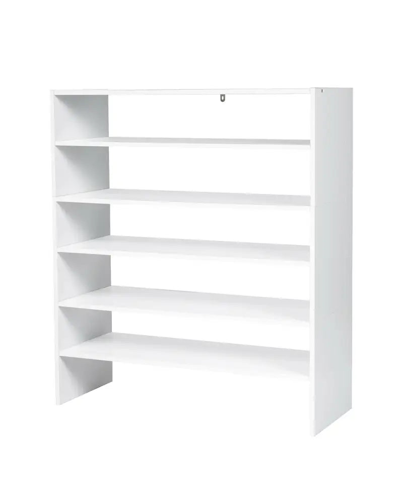 3 Pieces 31-Inch Stackable Multi-Shape Shoe Rack-White - White - Shoe Racks & Storage Benches