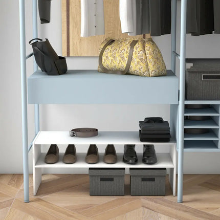 3 Pieces 31-Inch Stackable Multi-Shape Shoe Rack-White - White - Shoe Racks & Storage Benches