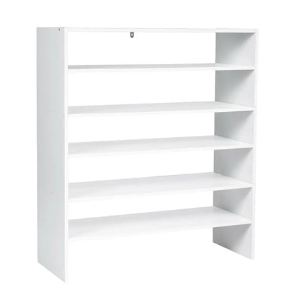 3 Pieces 31-Inch Stackable Multi-Shape Shoe Rack-White - White - Shoe Racks & Storage Benches