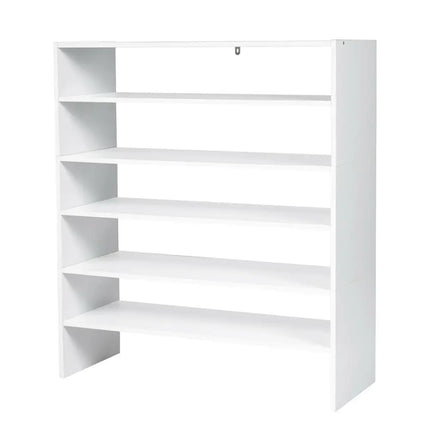 3 Pieces 31-Inch Stackable Multi-Shape Shoe Rack-White - White - Shoe Racks & Storage Benches