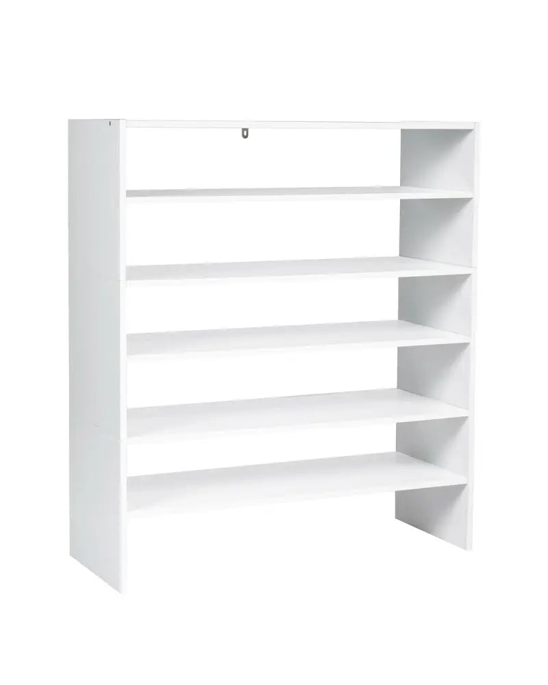 3 Pieces 31-Inch Stackable Multi-Shape Shoe Rack-White - White - Shoe Racks & Storage Benches