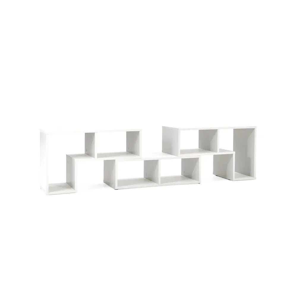 3 Pieces Adjustable TV Stand for TVs up to 65 Inch with Shelves-White - White - Entertainment Centers & TV Stands