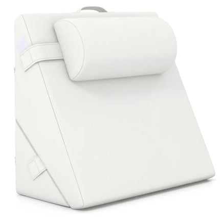 3 Pieces Bed Wedge Pillow Set with Air Memory Foam-Off-white Costway