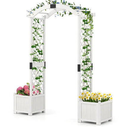 3 Pieces Garden Arbor and Raised Bed Combo Set-Create Your Dream Garden Space - Garden