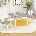 3 Pieces Kids Table and Chairs Set for Arts Crafts Snack Time-Gray - Gray - Kids Table & Chair Sets