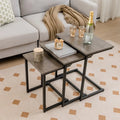 3 Pieces Multifunctional Coffee End Table Set-Oak - Oak - End & Side Tables